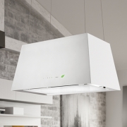 Falmec Lumire E.ion-System, Wei, 67 cm, Inselhaube, mit 5 Jahren Garantie