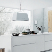 Falmec Lumire E.ion-System, Wei, 67 cm, Inselhaube, mit 5 Jahren Garantie