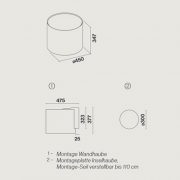 Falmec Twister E.ion-System, Schwarz matt, 45 cm, Wandhaube, mit 5 Jahren Garantie