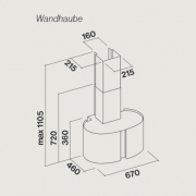 Falmec New York, Mirabilia, LED, Edelstahl, 67 cm, Wandhaube, mit 5 Jahren Garantie