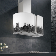 Falmec New York, Mirabilia, LED, Edelstahl, 85 cm, Maxi Inselhaube, mit 5 Jahren Garantie