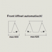 Falmec Butterfly, Design+, Schwarz/Glas, 90 cm, Wandhaube, mit 5 Jahren Garantie