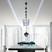 Falmec Nuvola 90, Design+, Wei, 90 cm, Deckenlfter, mit 5 Jahren Garantie