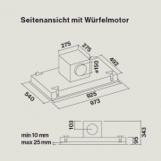 Falmec Nuvola 140, Design+, Wei, 140 cm, Deckenlfter, mit 5 Jahren Garantie