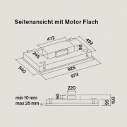 Falmec Nuvola 140, Design+, Edelstahl, 140 cm, Deckenlfter, mit 5 Jahren Garantie