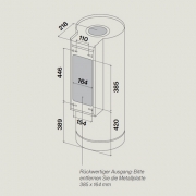 Falmec Polar Light, Design+, Edelstahl, 35 cm, Inselhaube, mit 5 Jahren Garantie