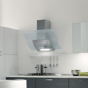 Falmec Adara, Design, Edelstahl/Glas satiniert, 90 cm, Wandhaube, mit 5 Jahren Garantie