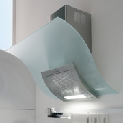 Falmec Adara, Design, Edelstahl/Glas satiniert, 90 cm, Wandhaube, mit 5 Jahren Garantie