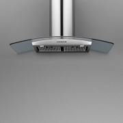 Falmec Astra Glas, Design, Edelstahl/Glas, 90 cm, Wandhaube, mit 5 Jahren Garantie