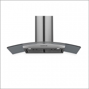 Falmec Astra Glas, Design, Edelstahl/Glas, 90 cm, Inselhaube, mit 5 Jahren Garantie