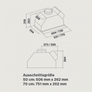 Falmec Lfterbaustein A+, Edelstahl, 50 cm, mit 5 Jahren Garantie