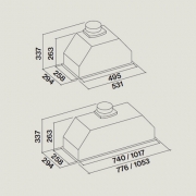 Falmec Lfterbaustein 70, Design, Edelstahl, 70 cm, mit 5 Jahren Garantie