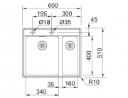Franke Mythos MTX 260 A Einbausp�le - SlimTop, 127.0303.727