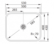 Franke BTX 210-50 Edelstahl glatt (Dreh-Excenterventil) 127.0157.484