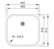 Franke QTX 210 Unterbausple Edelstahl glatt, 127.0082.244