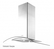 Silverline Gamma Isola 90 cm GAI 953 E Edelstahl Klarglas. Mit 5 Jahren Garantie!