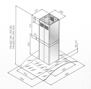 Silverline Gamma Isola 90 cm GAI 953 E Edelstahl Klarglas. Mit 5 Jahren Garantie!