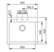 Franke Maris MRG 610-58 Fragranit DuraKleen Plus Farbe Graphit, 114.0075.390