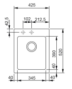 Franke Maris MRG 610-42 Fragranit DuraKleen Plus Farbe Magnolia, 114.0277.308