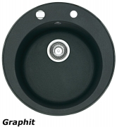 Franke Pamira ROG 610-41 Fragranit DuraKleen Plus, Siebkorb Stopfen, Farbe Graphit, 114.0009.550