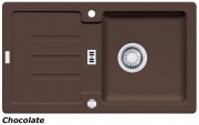 Franke Strata STG 614-78 Fragranit DuraKleen Plus, Siebkorb Excenter, Farbe Chocolate, 114.0303.679