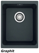 Franke Kubus KBG 110-34 Fragranit DuraKleen Plus Farbe Graphit, 125.0023.833