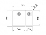 Franke Centinox CMX 160-34 -17 Edelstahl glatt 122.0281.724