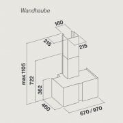Falmec Maia, Mirabilia, LED, Edelstahl, 97 cm, Wandhaube, mit 5 Jahren Garantie
