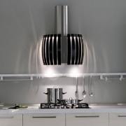 Falmec Prestige, Design+, Edelstahl/Schwarz, 65 cm, Wandhaube, mit 5 Jahren Garantie