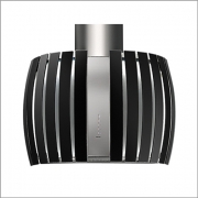 Falmec Prestige, Design+, Edelstahl/Schwarz, 75 cm, Inselhaube, mit 5 Jahren Garantie