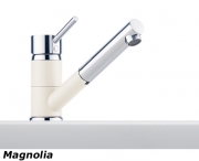 Franke Sinta Einhebelmischer Zugauslauf, Bi-Color Chrom/Magnolia, 115.0297.494