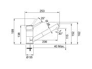 Franke Sinta Einhebelmischer Festauslauf Niederdruck, Chrom, 115.0297.495