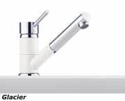 Franke Sinta Einhebelmischer Zugauslauf Niederdruck, Bi-Color Chrom/Beige, 115.0297.511