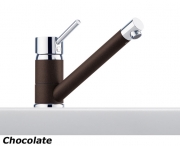 Franke Sinta Einhebelmischer Festauslauf Niederdruck, Bi-Color Chrom/Chocolate, 115.0297.503
