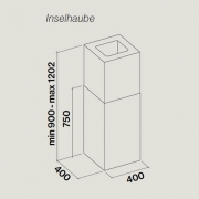 Falmec Mira White, Wei, 40 cm, Inselhaube, mit 5 Jahren Garantie