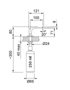 Franke Splmitteldispenser Sinos - Chrom, 119.0261.519