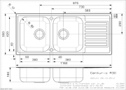 Reginox Centurio R 30, als Auflagesple einbaubar