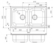 Reginox Centurio R 20, als Auflagesple einbaubar