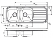 Reginox Regent 30 Lux, Edelstahlsple, R27691