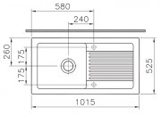 Reginox RL304CW, als Auflagesple einbaubar
