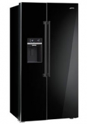 SMEG SBS63NED Khl-Gefrier-Kombination Side-by-Side, No Frost, Schwarz, Energieeffizienzklasse A+, mit 5 Jahren Garantie!