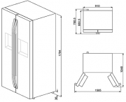 SMEG SBS63NED Khl-Gefrier-Kombination Side-by-Side, No Frost, Schwarz, Energieeffizienzklasse A+, mit 5 Jahren Garantie!
