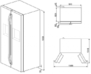 SMEG SBS63X2PEDH Khl-Gefrier-Kombination Side-by-Side, No Frost, Metall-Optik, Energieeffizienzklasse A++, mit 5 Jahren Garantie!