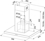 Franke Format Basic Insel FDF 9156 I XS Inselhaube, Mit 5 Jahren Garantie!