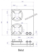 PITT by Reginox Balut Gas-Modul fr Flaschengasbetrieb, 2 Aluminium-Brenner