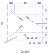 PITT by Reginox Capital Gas-Modul fr Erdgasbetrieb, 3 Aluminium-Brenner