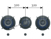 PITT by Reginox Cusin Gas-Modul fr Erdgasbetrieb, 3 Aluminium-Brenner