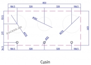 PITT by Reginox Cusin Gas-Modul fr Flaschengasbetrieb, 3 Aluminium-Brenner