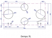 PITT by Reginox Dempo XL Gas-Modul fr Flaschengasbetrieb, 4 Aluminium-Brenner