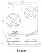 PITT by Reginox Baluran Gas-Modul fr Flaschengasbetrieb, 2 Aluminium-Brenner